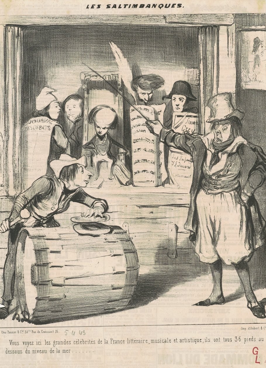 Itt látod a nagy hírességeket... alkotó: Honoré Daumier