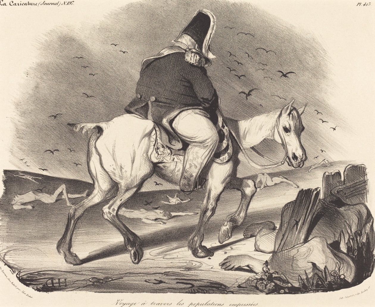 Utazás nyüzsgő lakosságon keresztül alkotó: Honoré Daumier