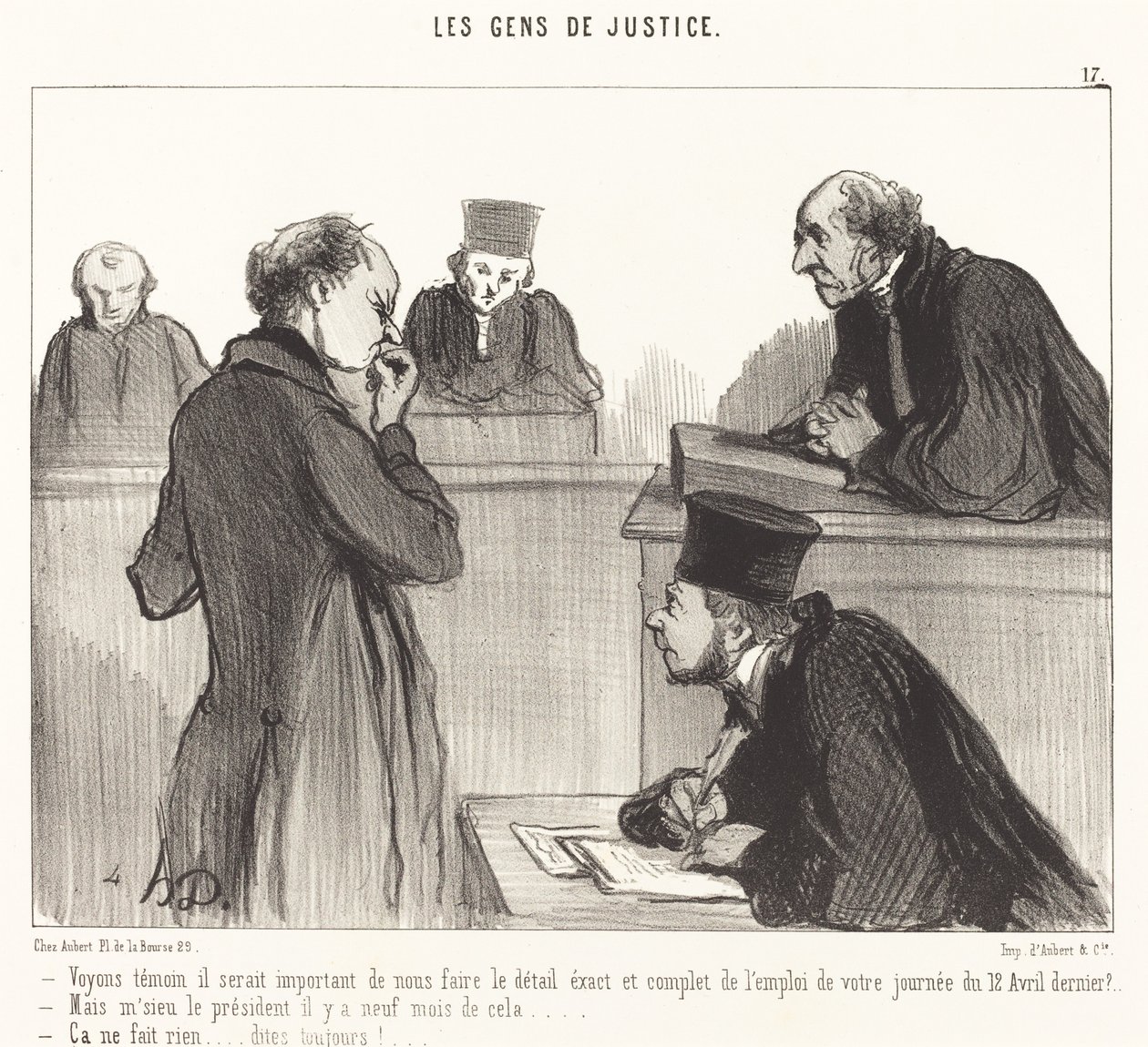Szemtanúkat látva fontos lenne... alkotó: Honoré Daumier