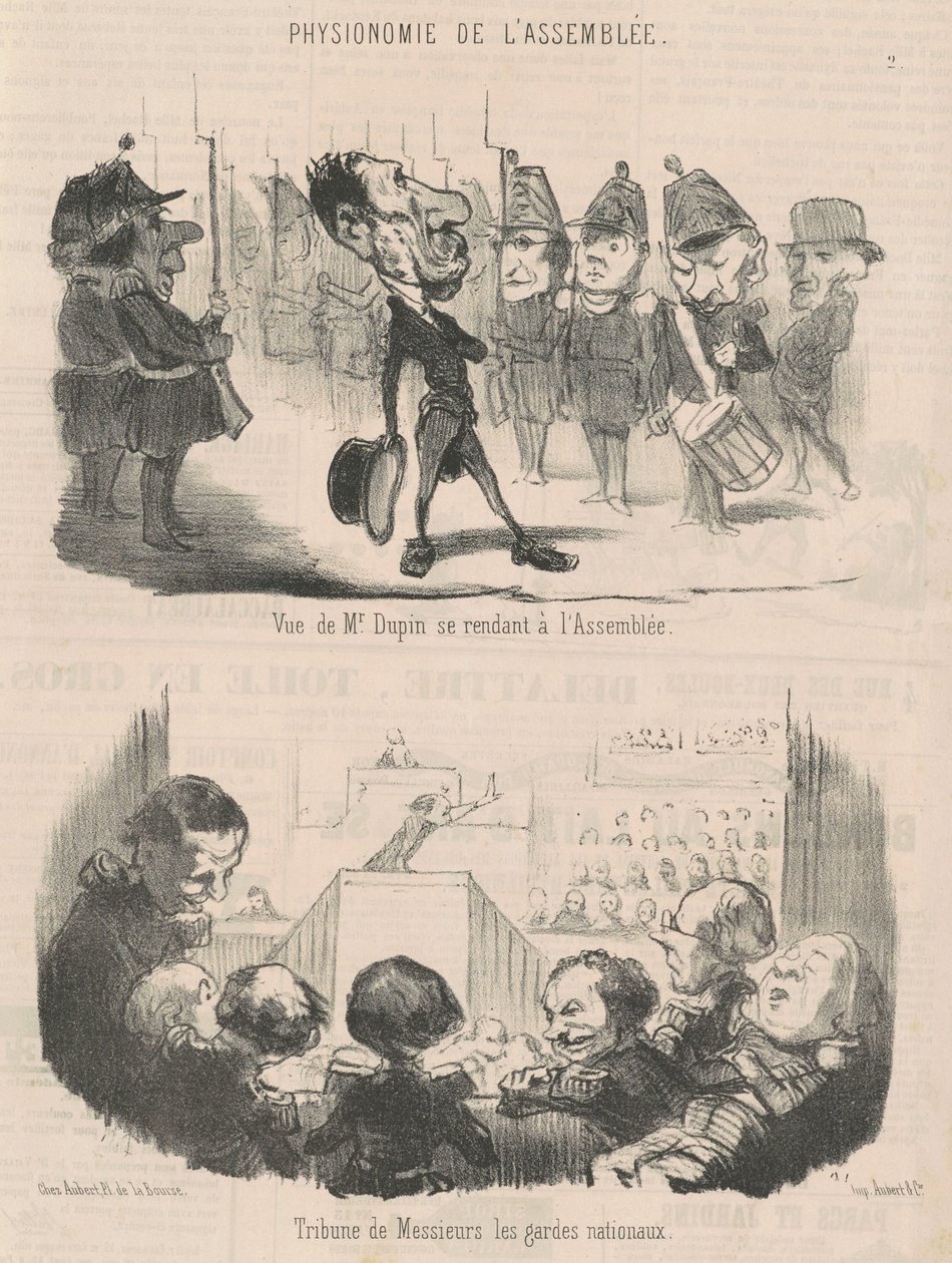 A találkozóra készülő Dupin úr képe alkotó: Honoré Daumier