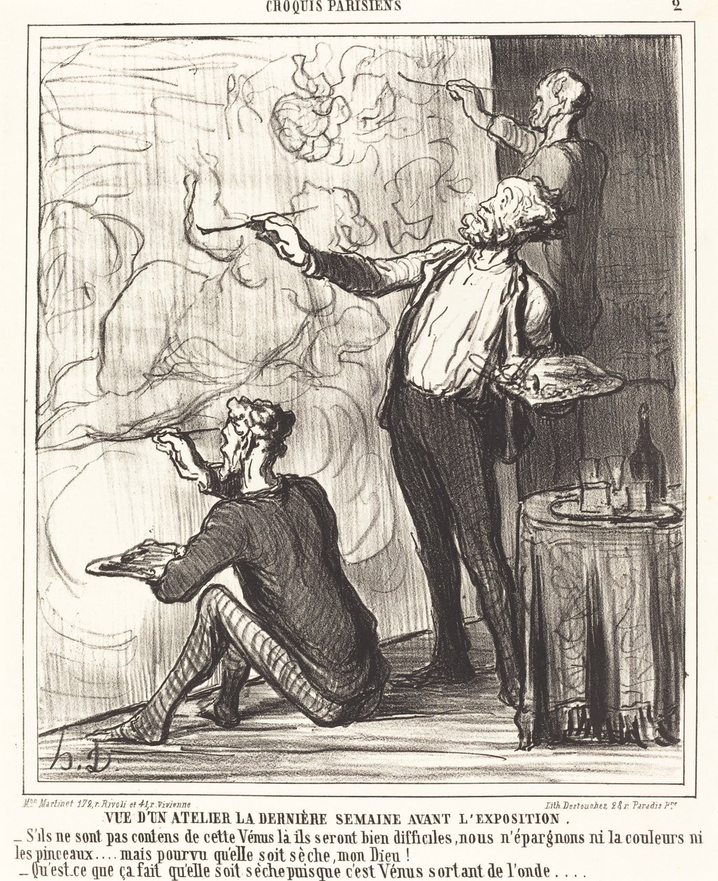 Kilátás egy műhelyről... a kiállítás előtt alkotó: Honoré Daumier