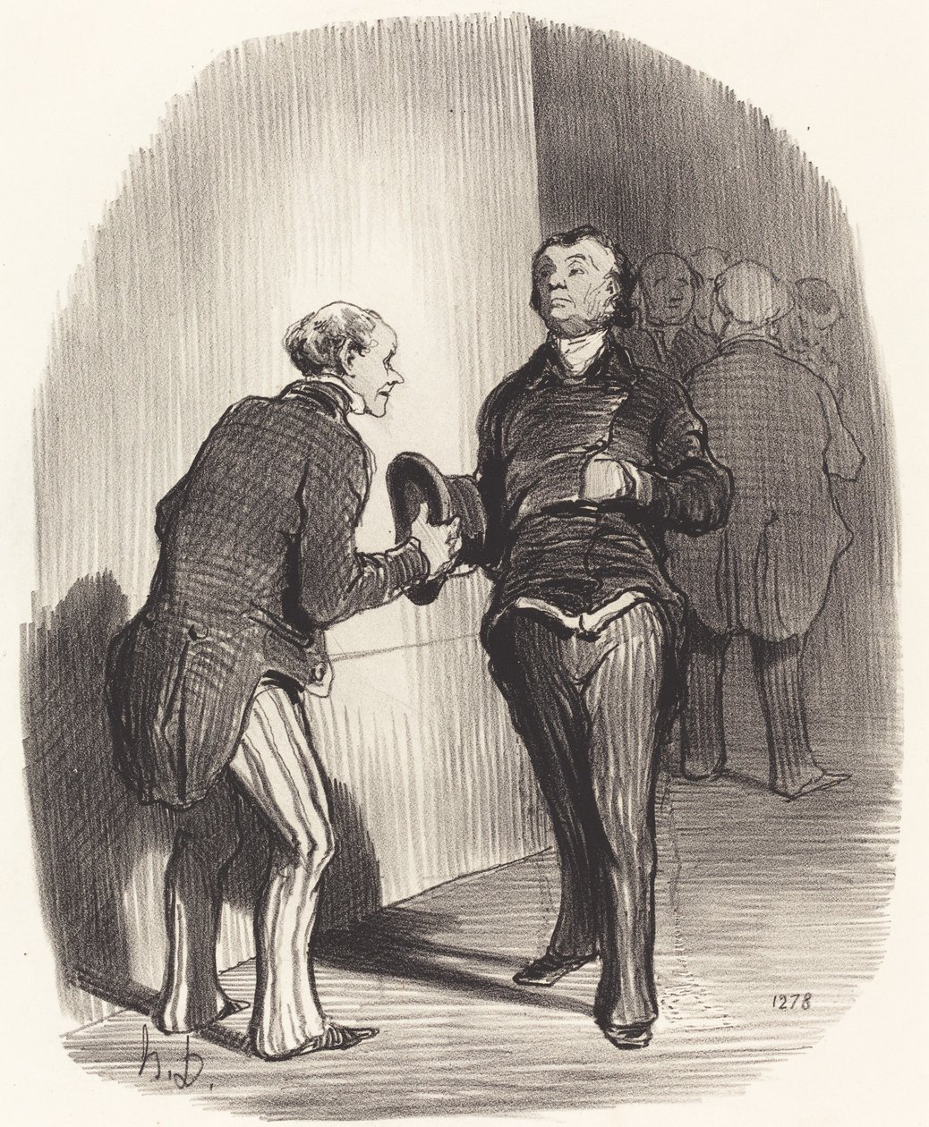 Kilátás a miniszteri előszobára... alkotó: Honoré Daumier