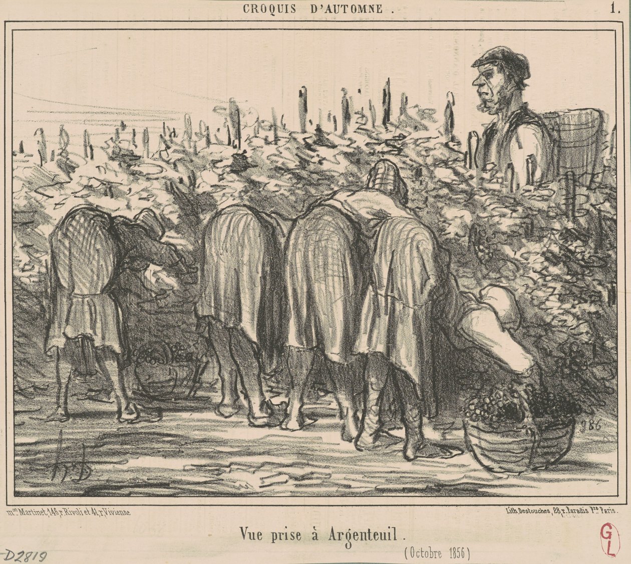 A kép Argenteuilban készült (1856. október) alkotó: Honoré Daumier