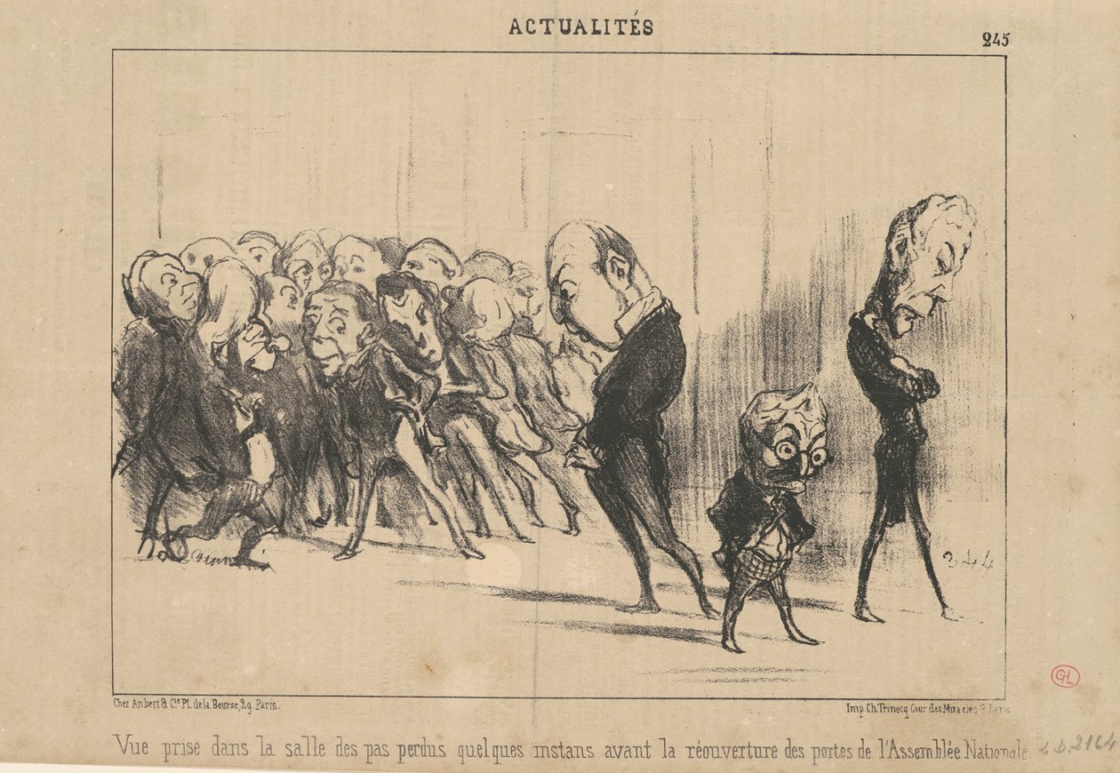 Kilátás az elveszett lépések csarnokában... alkotó: Honoré Daumier
