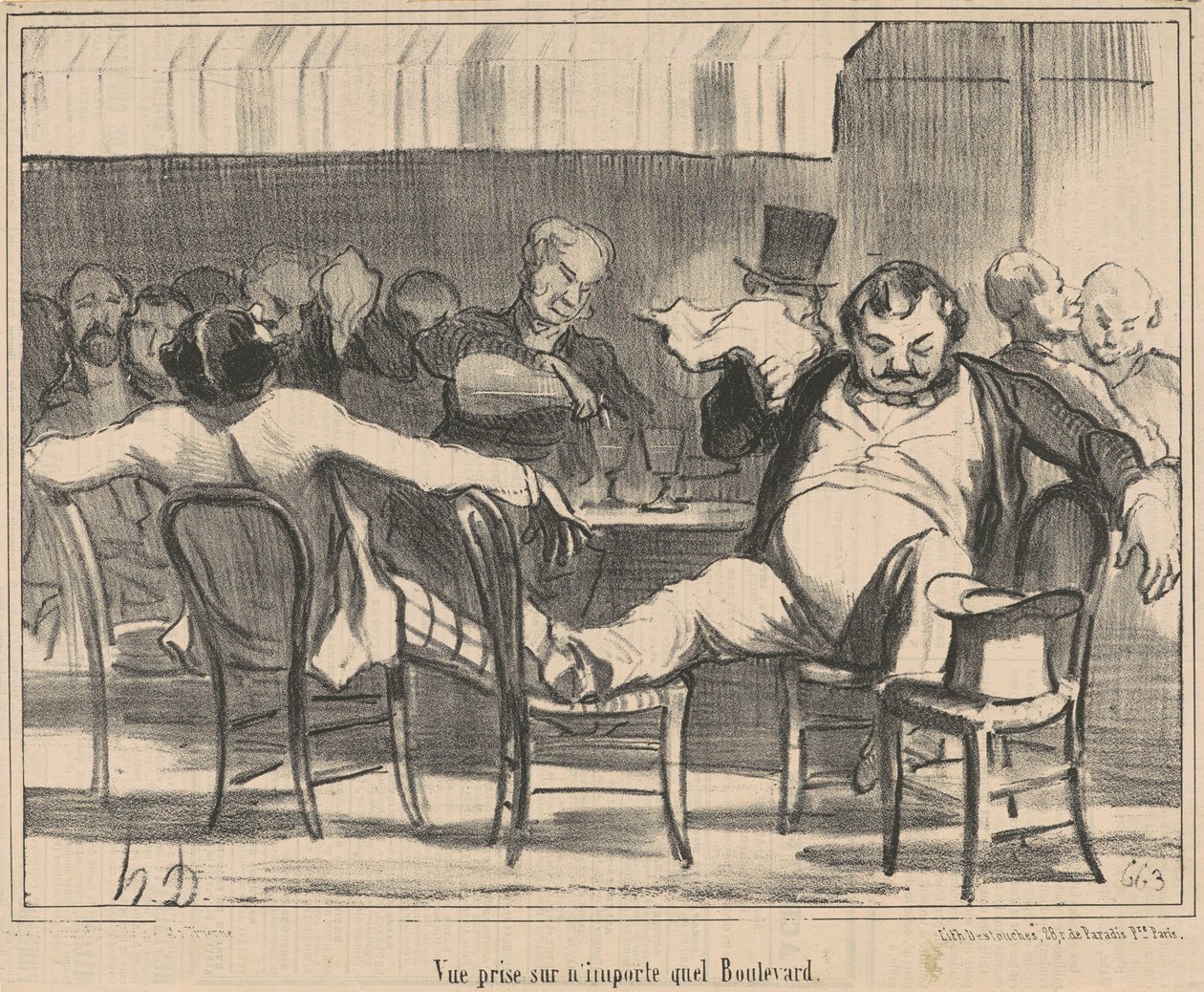 Bármely körúton készült kilátás alkotó: Honoré Daumier