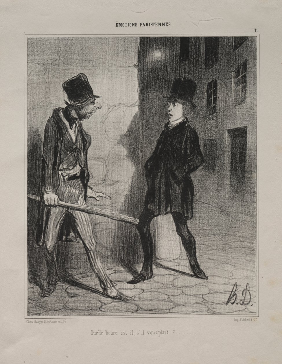 Hány óra van, kérem? alkotó: Honoré Daumier