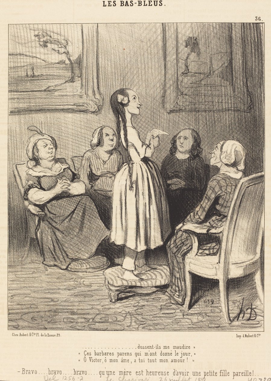 ...még ha átkoznak is engem. Ezek a barbár rokonok... alkotó: Honoré Daumier