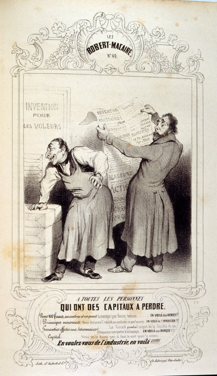 illusztrációk ötletekről és legendákról Philipon Les Cent és Robert Macaire címmel alkotó: Honoré Daumier