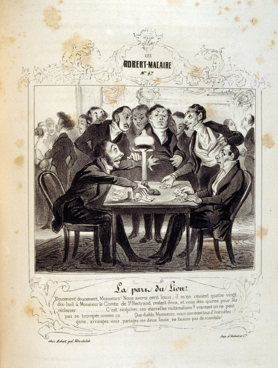 illusztrációk ötletekről és legendákról Philipon Les Cent és Robert Macaire címmel alkotó: Honoré Daumier