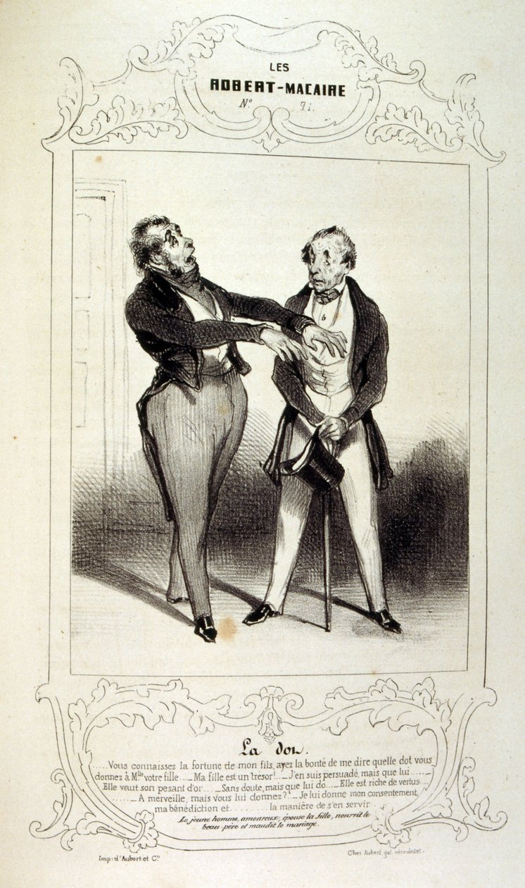 illusztrációk ötletekről és legendákról Philipon Les Cent és Robert Macaire címmel alkotó: Honoré Daumier