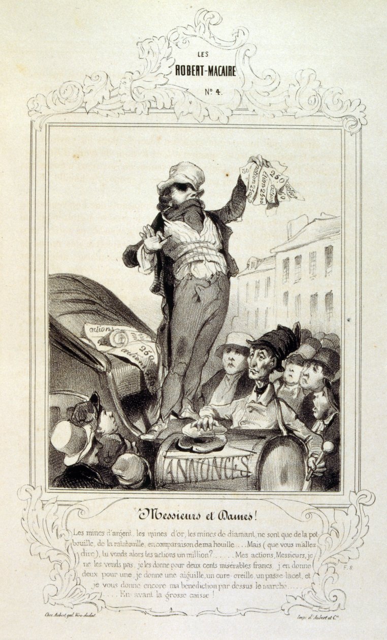 illusztrációk ötletekről és legendákról Philipon Les Cent és Robert Macaire címmel alkotó: Honoré Daumier