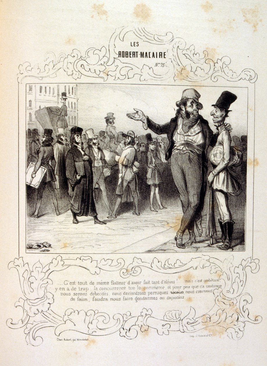 illusztrációk ötletekről és legendákról Philipon Les Cent és Robert Macaire címmel alkotó: Honoré Daumier