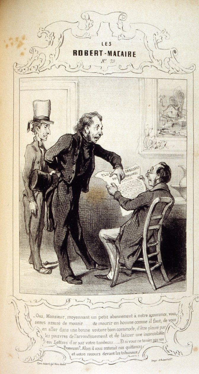 illusztrációk ötletekről és legendákról Philipon Les Cent és Robert Macaire címmel alkotó: Honoré Daumier