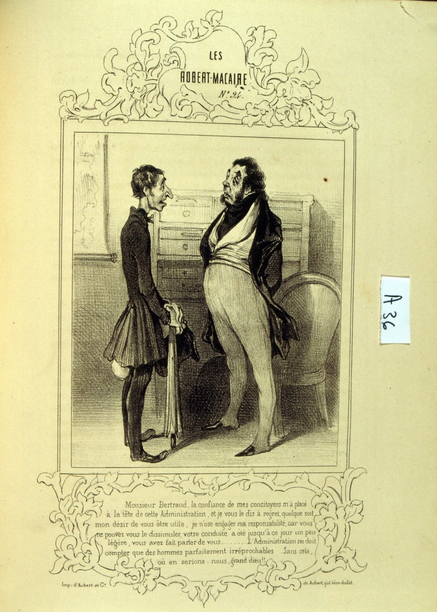 illusztrációk ötletekről és legendákról Philipon Les Cent és Robert Macaire címmel alkotó: Honoré Daumier