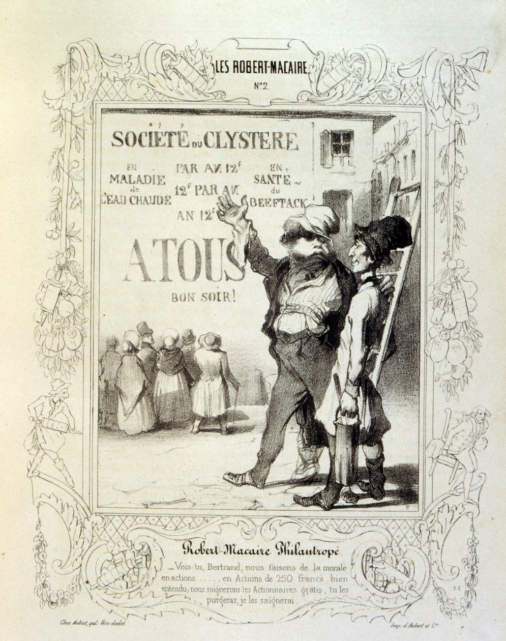 illusztrációk ötletekről és legendákról Philipon Les Cent és Robert Macaire címmel alkotó: Honoré Daumier