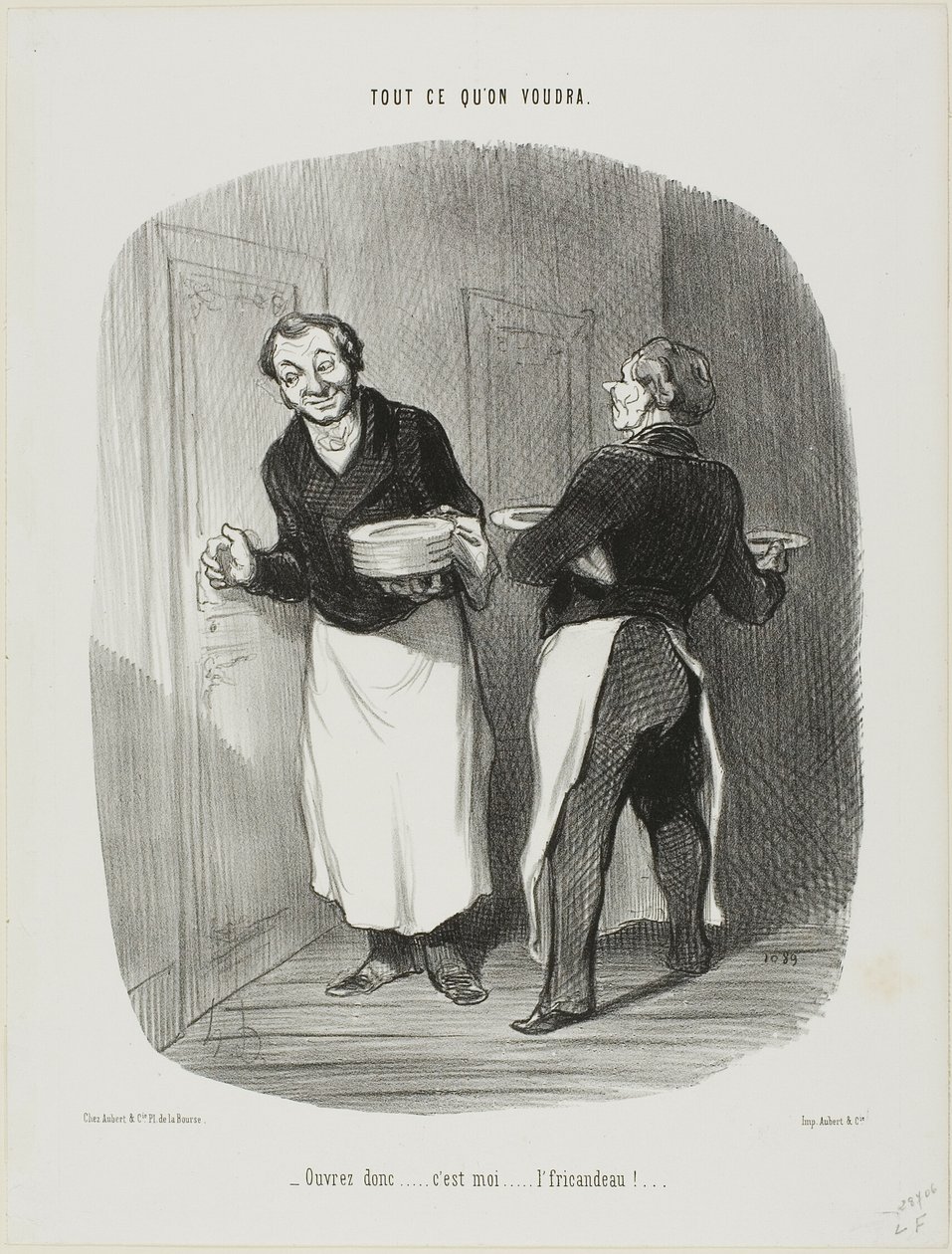 "- Nyisd ki..... én vagyok.... a borjúpörkölt!", 17. tányér a Tout Ce Qu