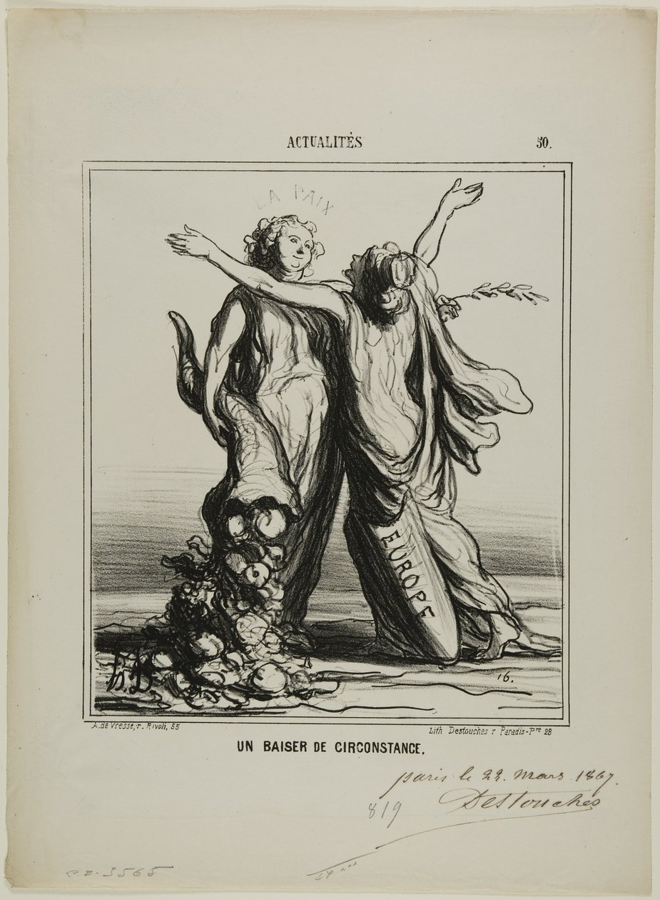 A Körülmények csókja, 50-es tábla az Actualités-ból alkotó: Honoré Victorin Daumier