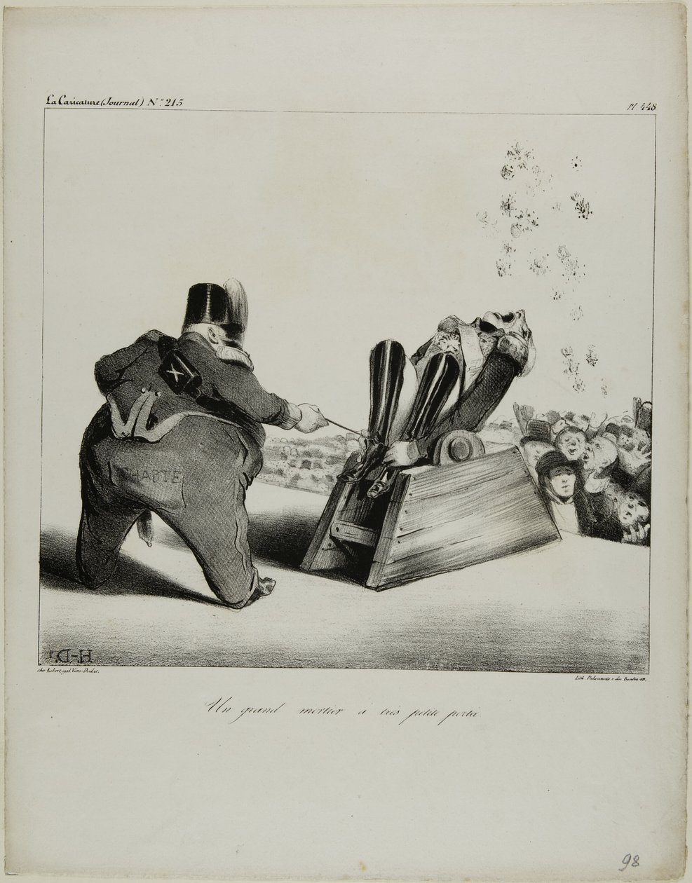 Nagyméretű, rövid hatótávolságú mozsárágyú, 488. tábla alkotó: Honoré Victorin Daumier