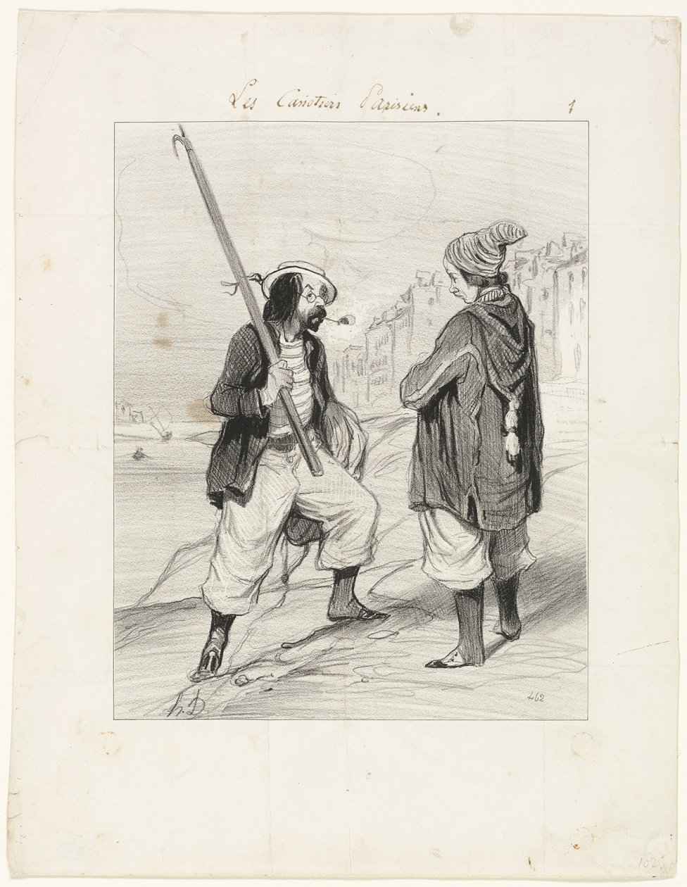 All Right Rigobert, My Old Friend..., plate one from Les Canotiers Parisiens alkotó: Honoré Victorin Daumier
