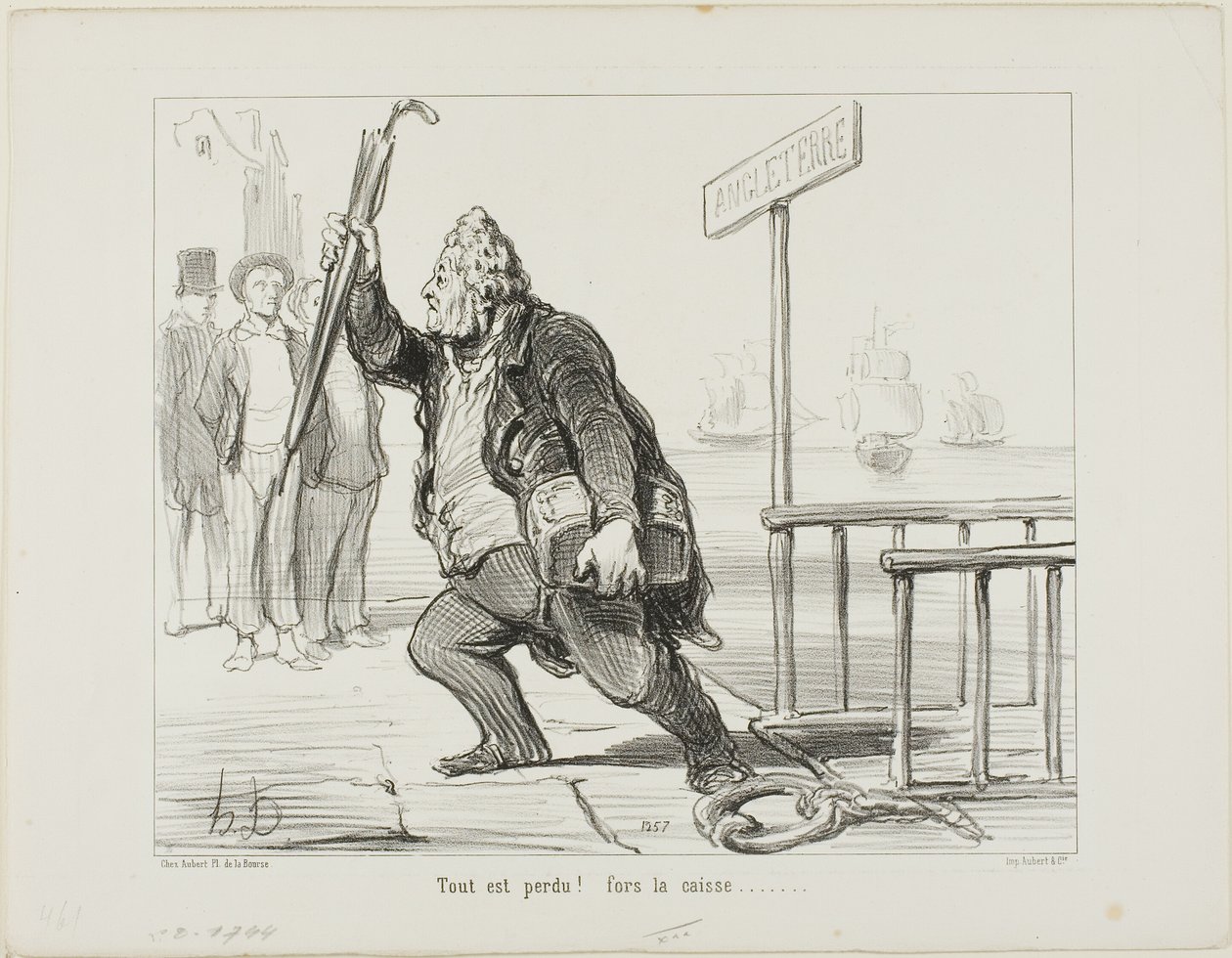 "Minden elveszett - mentsd a kasszát" alkotó: Honoré Victorin Daumier
