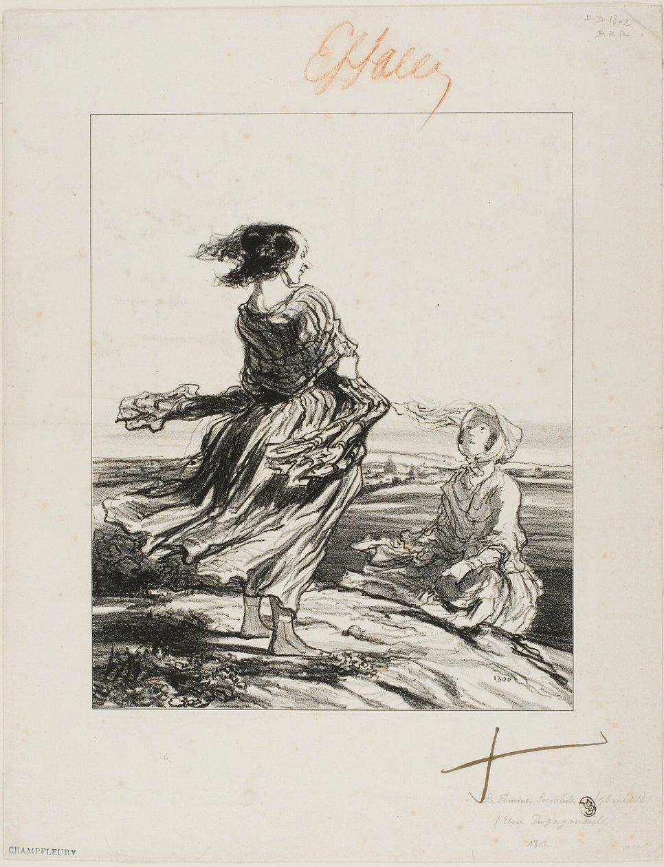 Egy aktivista, a Les Femmes Socialistes-ból alkotó: Honoré Victorin Daumier