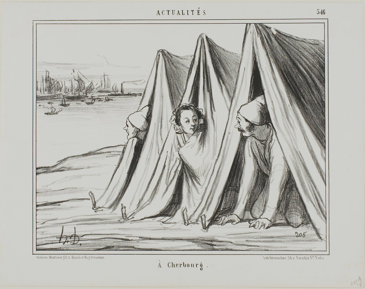 Cherbourgban, 546. tábla az Actualitésből alkotó: Honoré Victorin Daumier