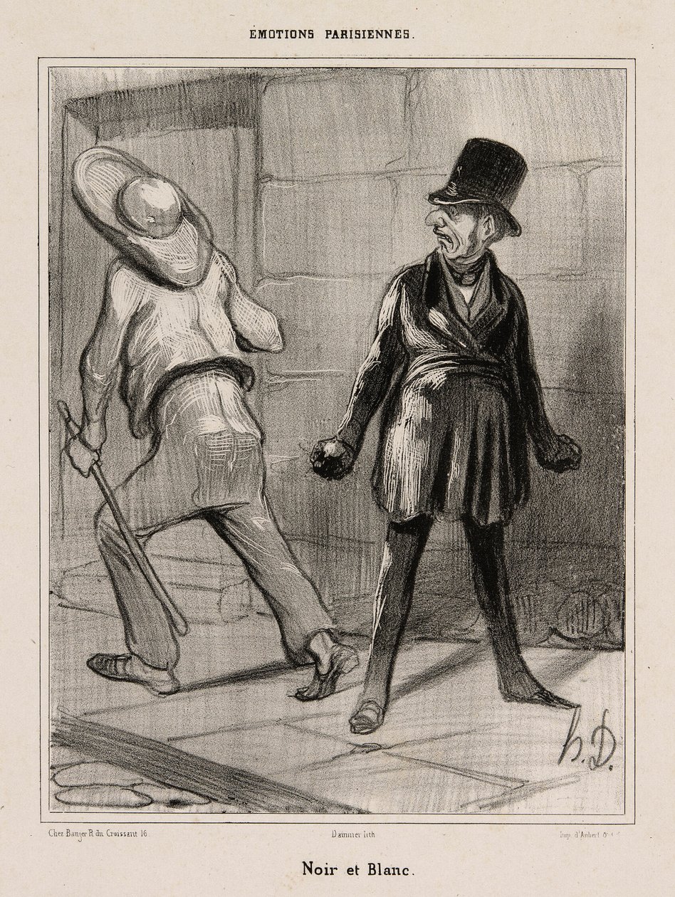 Fekete-fehér, 23. lemez az Émotions Parisiennes-ból alkotó: Honoré Victorin Daumier
