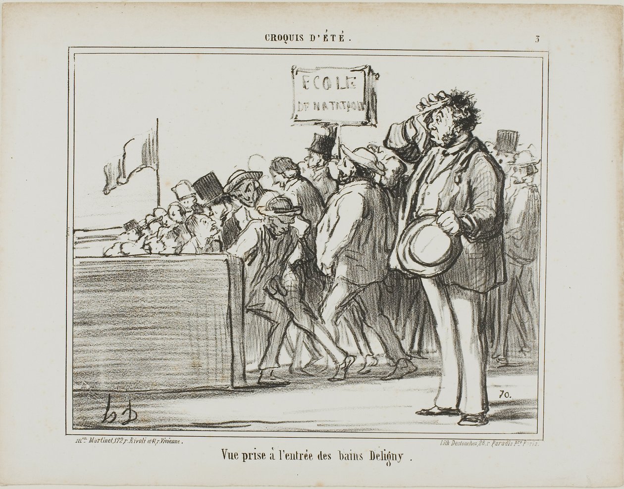 A deligny-i közfürdő bejárata, a Croquis D