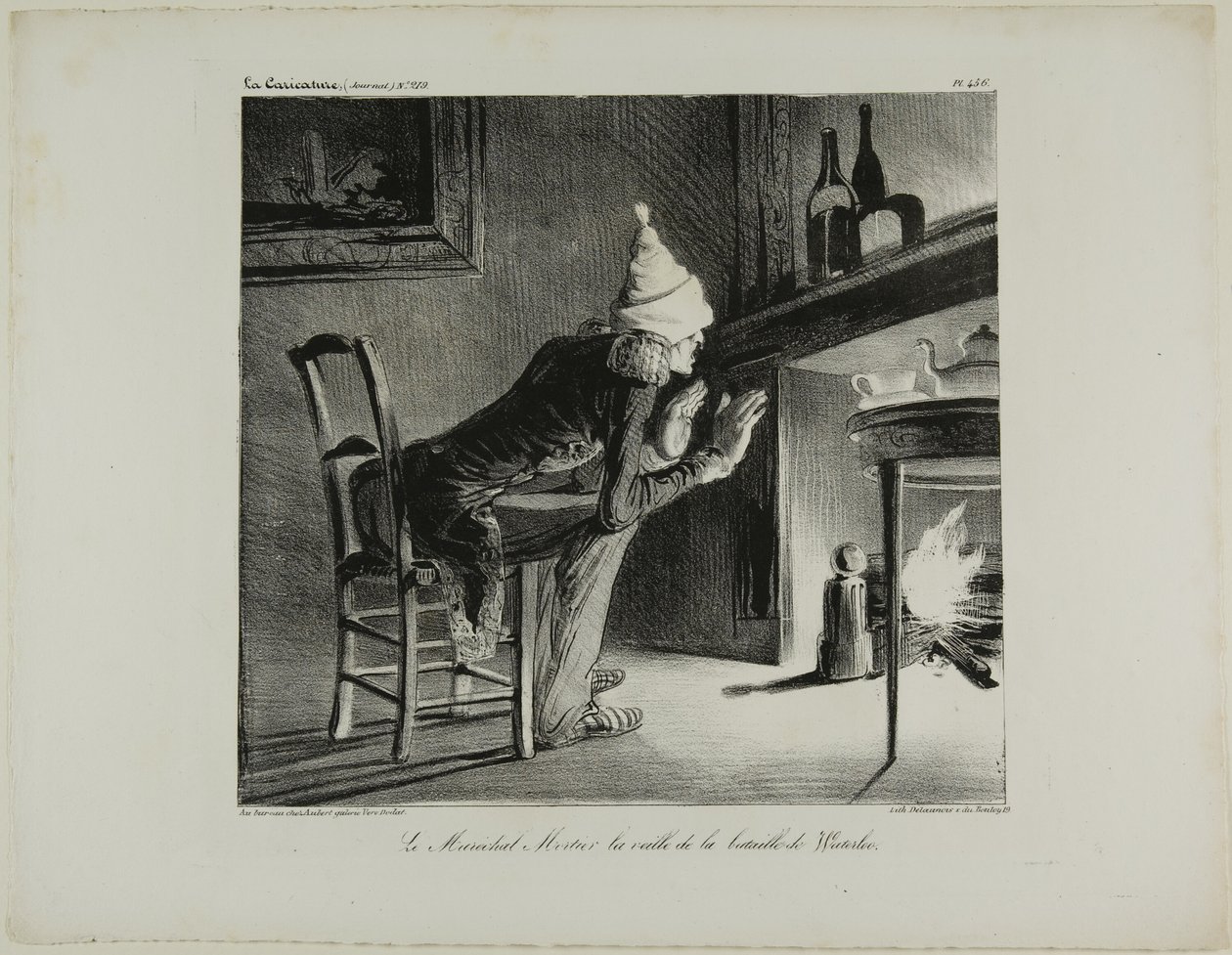 Mortier tábornok, a waterlooi csata előtti este, 456. tábla alkotó: Honoré Victorin Daumier