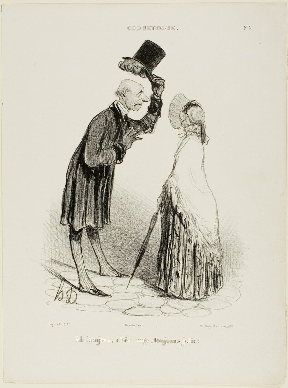 "Hello, Angel, mindig szép...", 3. tányér a Coquetterie-től alkotó: Honoré Victorin Daumier