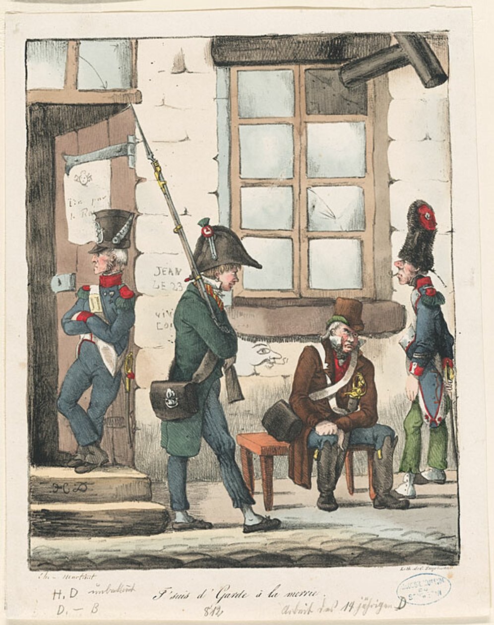 "A városházát őrzöm" alkotó: Honoré Victorin Daumier
