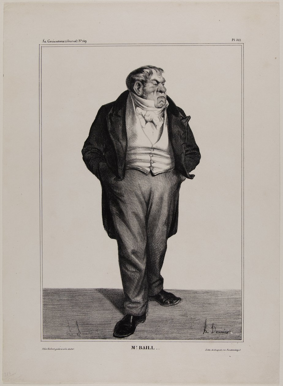 Mr. Baill..., 312-es tányér a Cartooning Celebrities-ból alkotó: Honoré Victorin Daumier