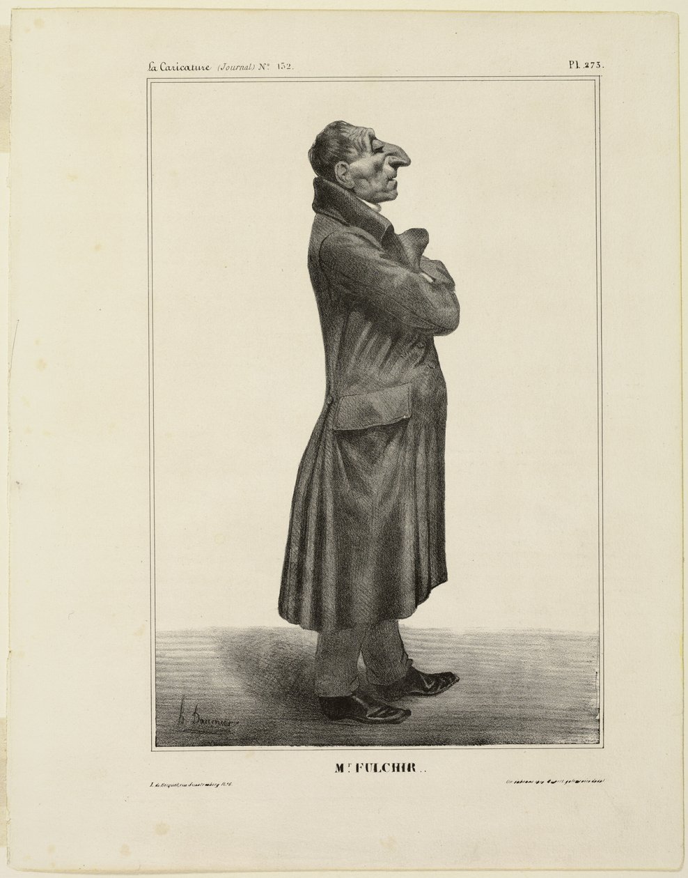 Mr. Fulchir..., 273-as tányér a Cartooning Celebrities-től alkotó: Honoré Victorin Daumier