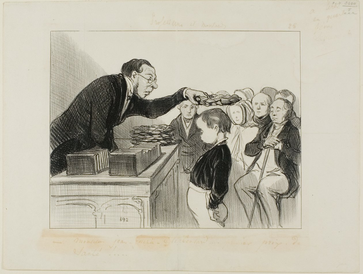 Jean-Joseph-Chaboulard úr... első díj a jó egészségért!, a Professeurs et Moutards 28. táblája alkotó: Honoré Victorin Daumier