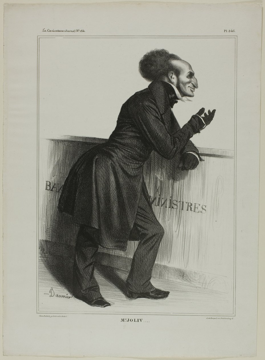 Mr. Joliv...., 346-os tábla a Cartooning Celebrities-ból alkotó: Honoré Victorin Daumier