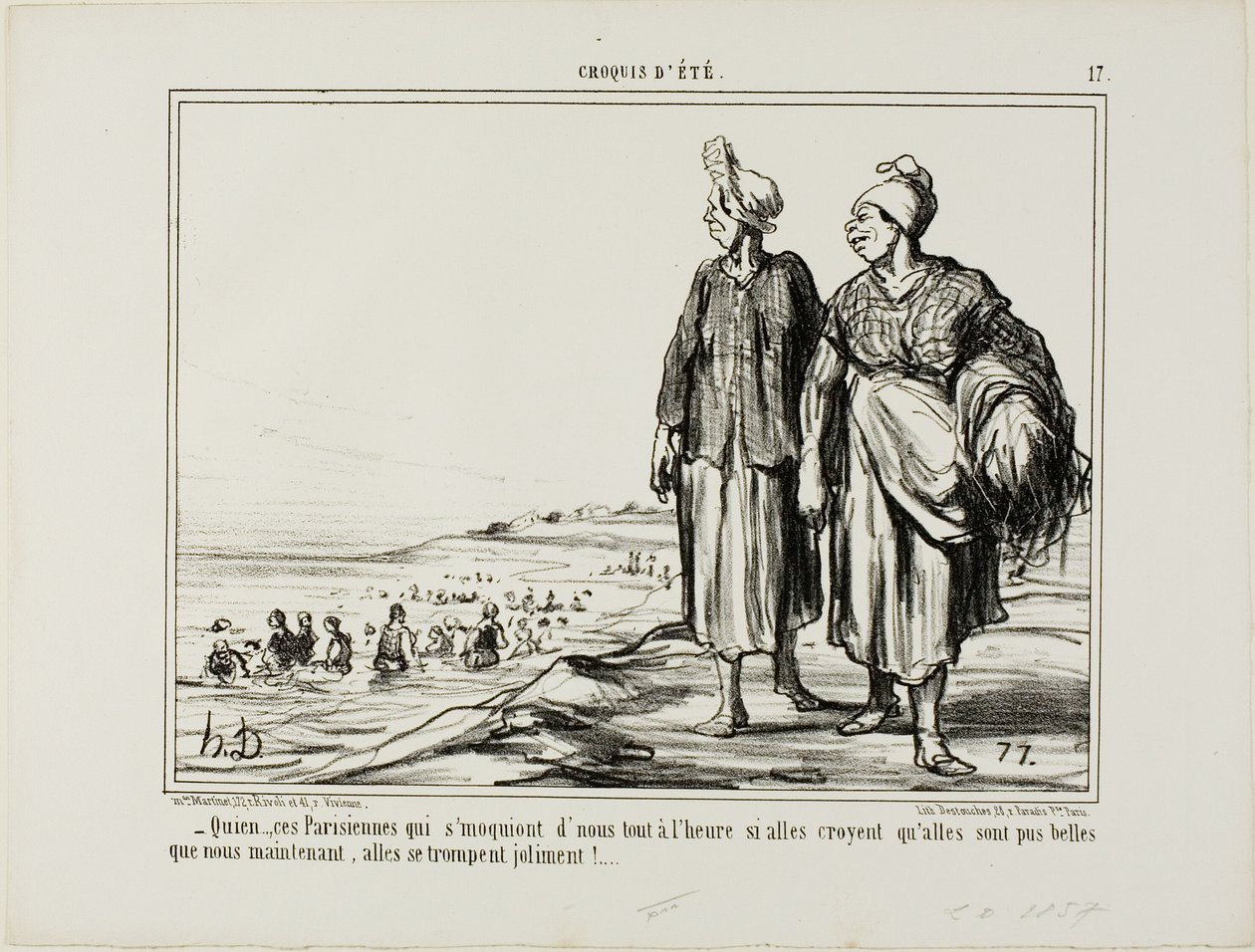 Quien...azok a párizsi nők, akik gúnyt űznek belőlünk... alkotó: Honoré Victorin Daumier