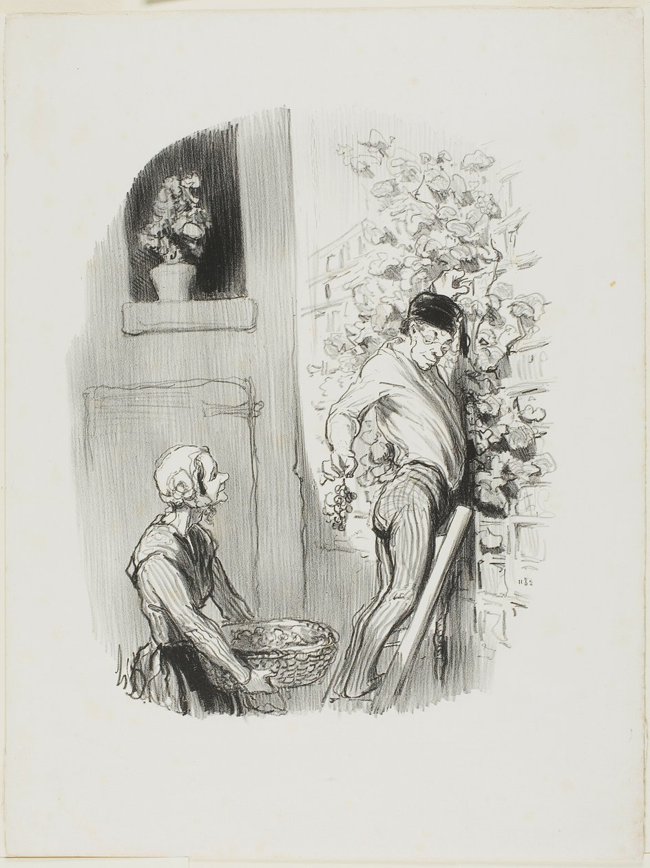 A Szőlőgyűjtő, a Les Bons Bourgeois-ból alkotó: Honoré Victorin Daumier
