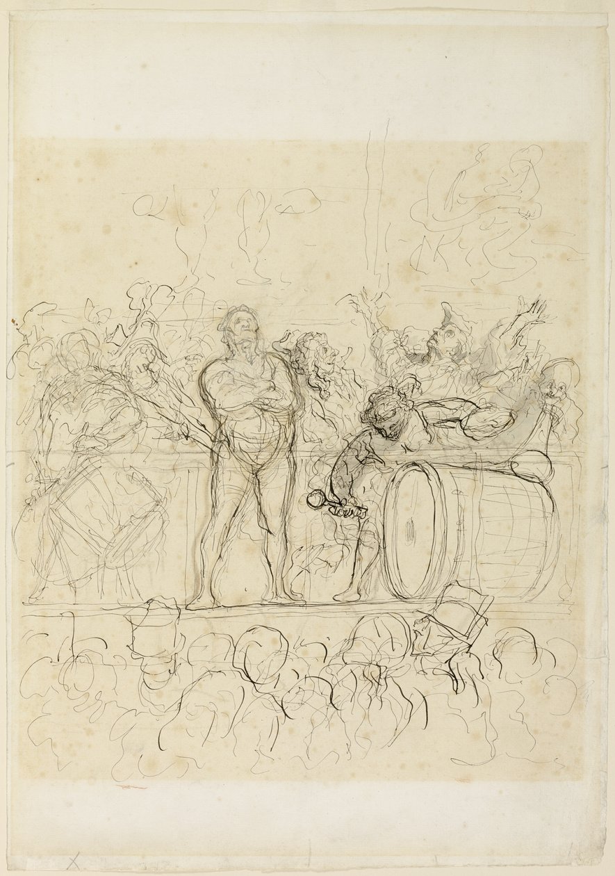 The Side Show (La Parade) alkotó: Honoré Victorin Daumier