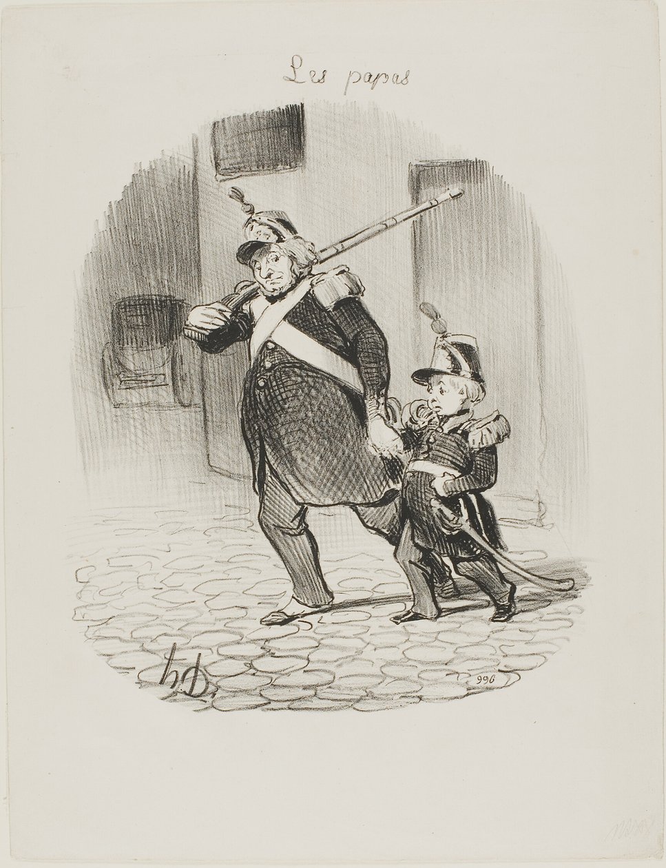A nagy felvonulás napja, 6. tányér Les Papasból alkotó: Honoré Victorin Daumier