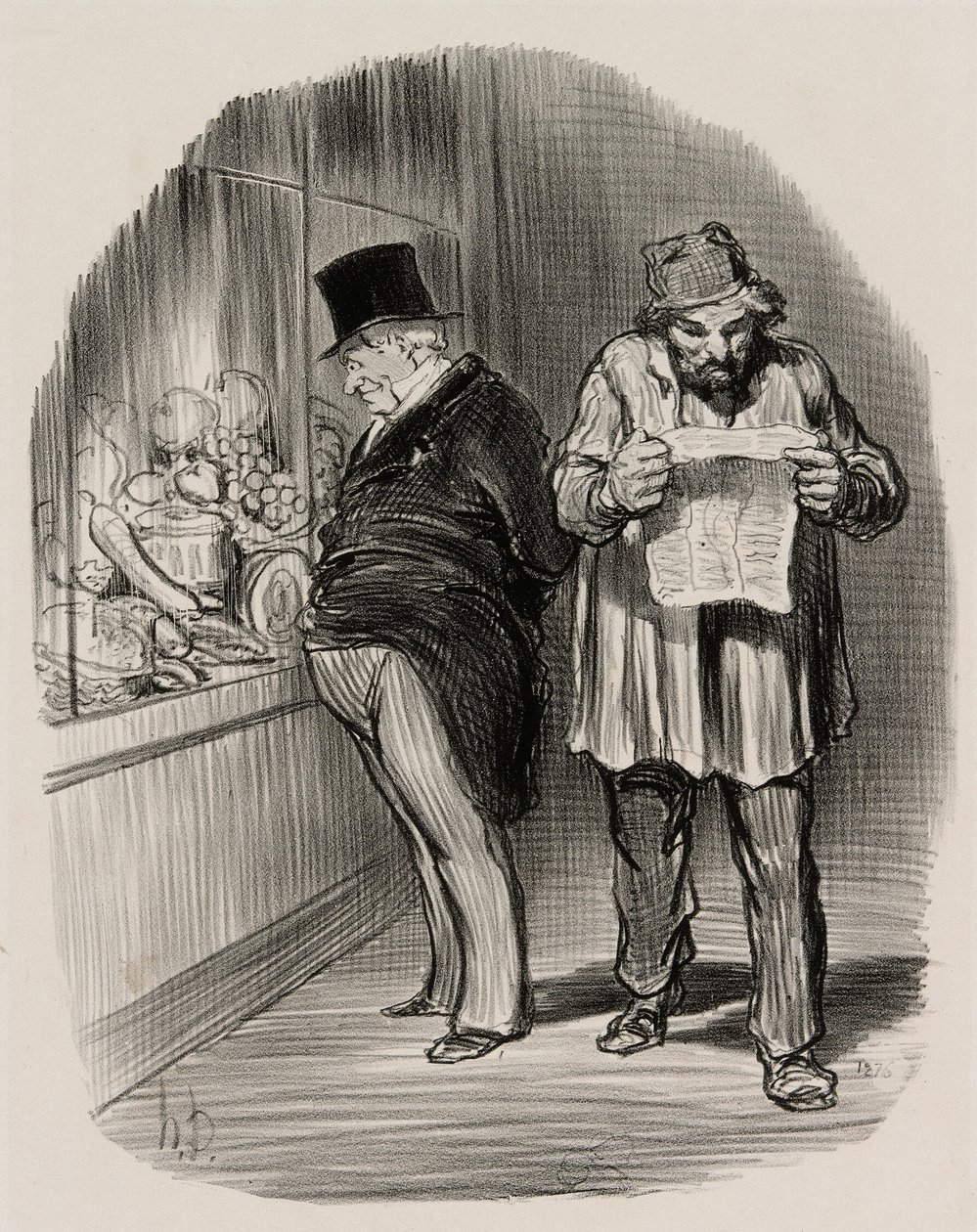 Munkás és polgár, a Les Parisiens En 1848-ból alkotó: Honoré Victorin Daumier