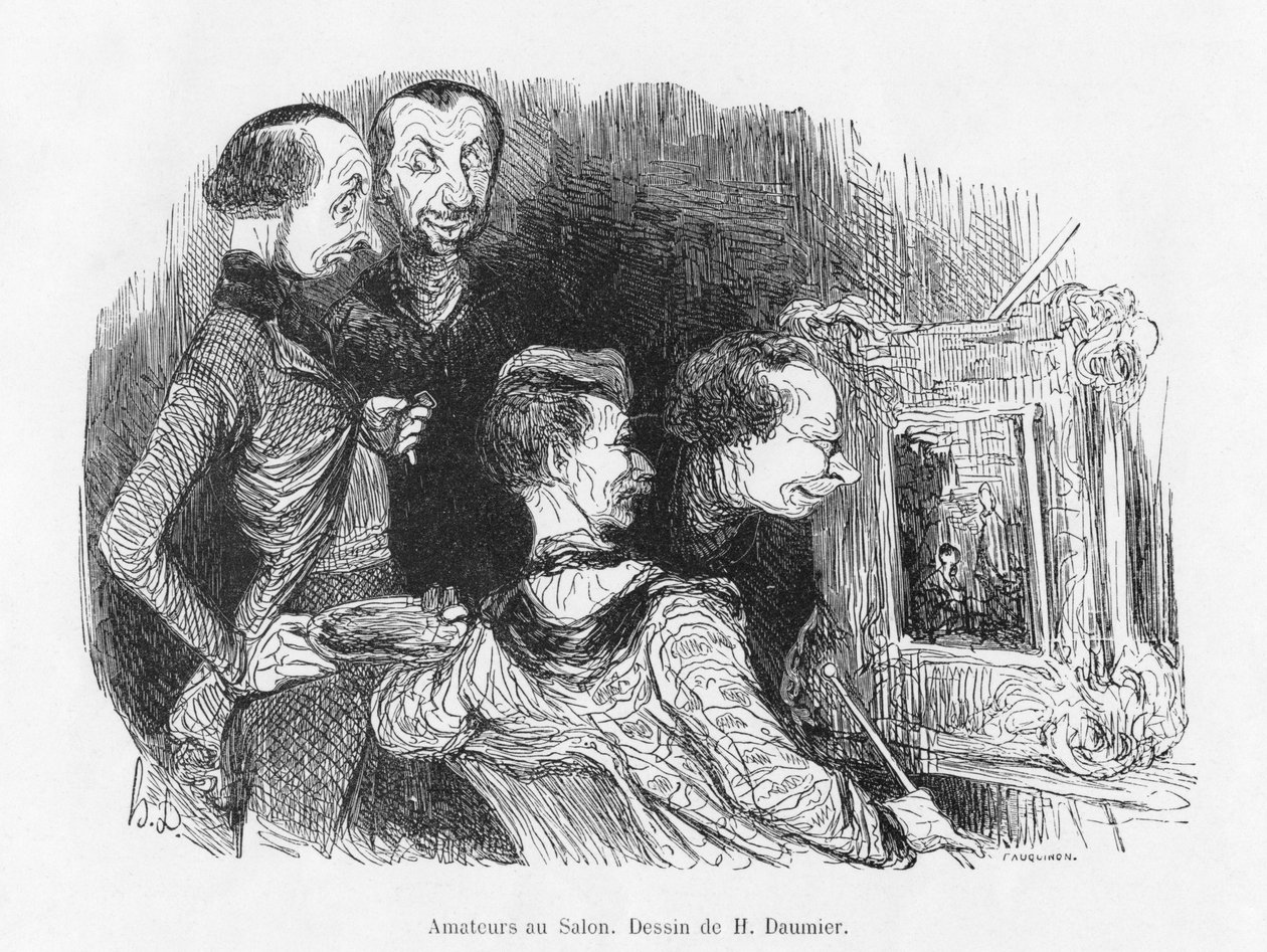 Amatőrök a szalonban alkotó: Honoré Daumier
