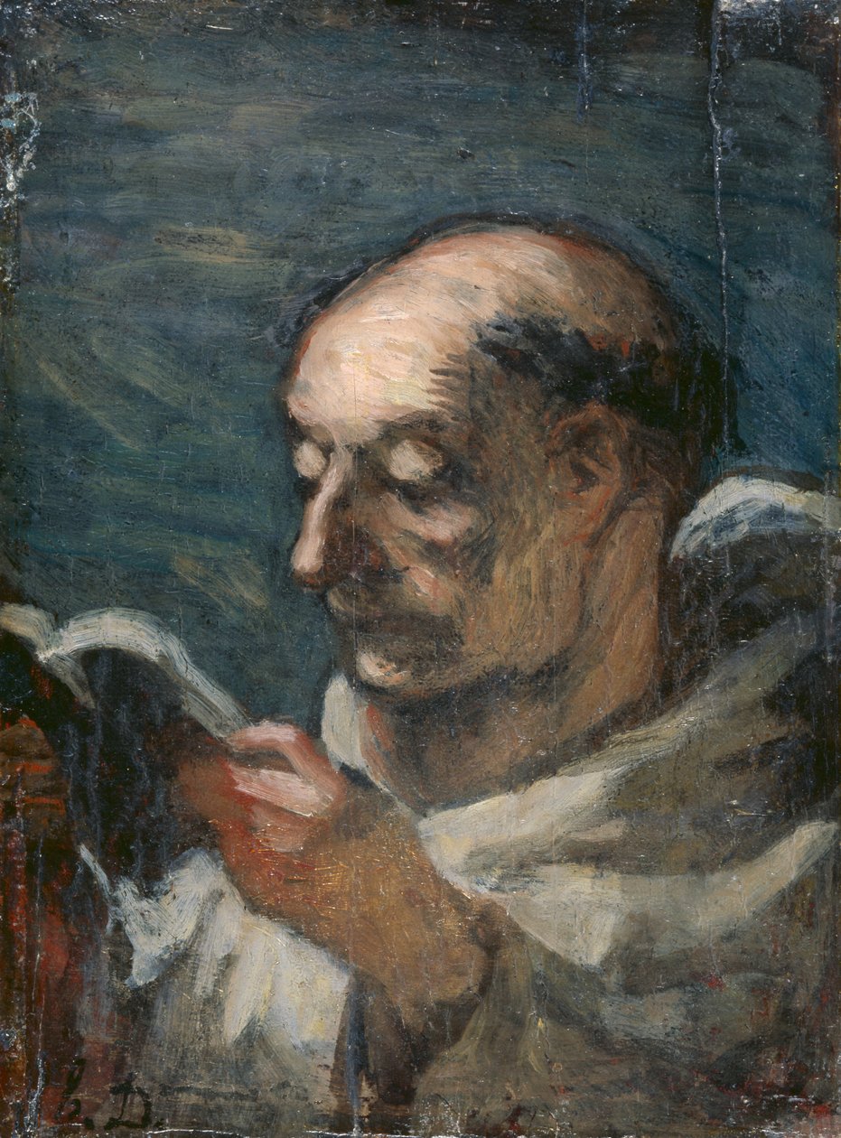 Olvasó szerzetes alkotó: Honoré Daumier