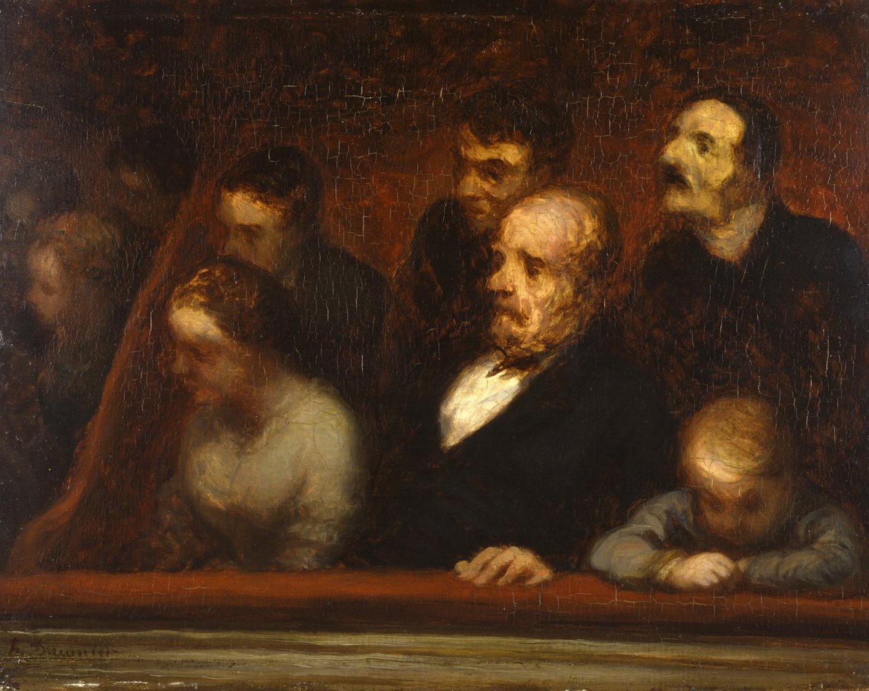 Loge, 1857 körül alkotó: Honoré Daumier