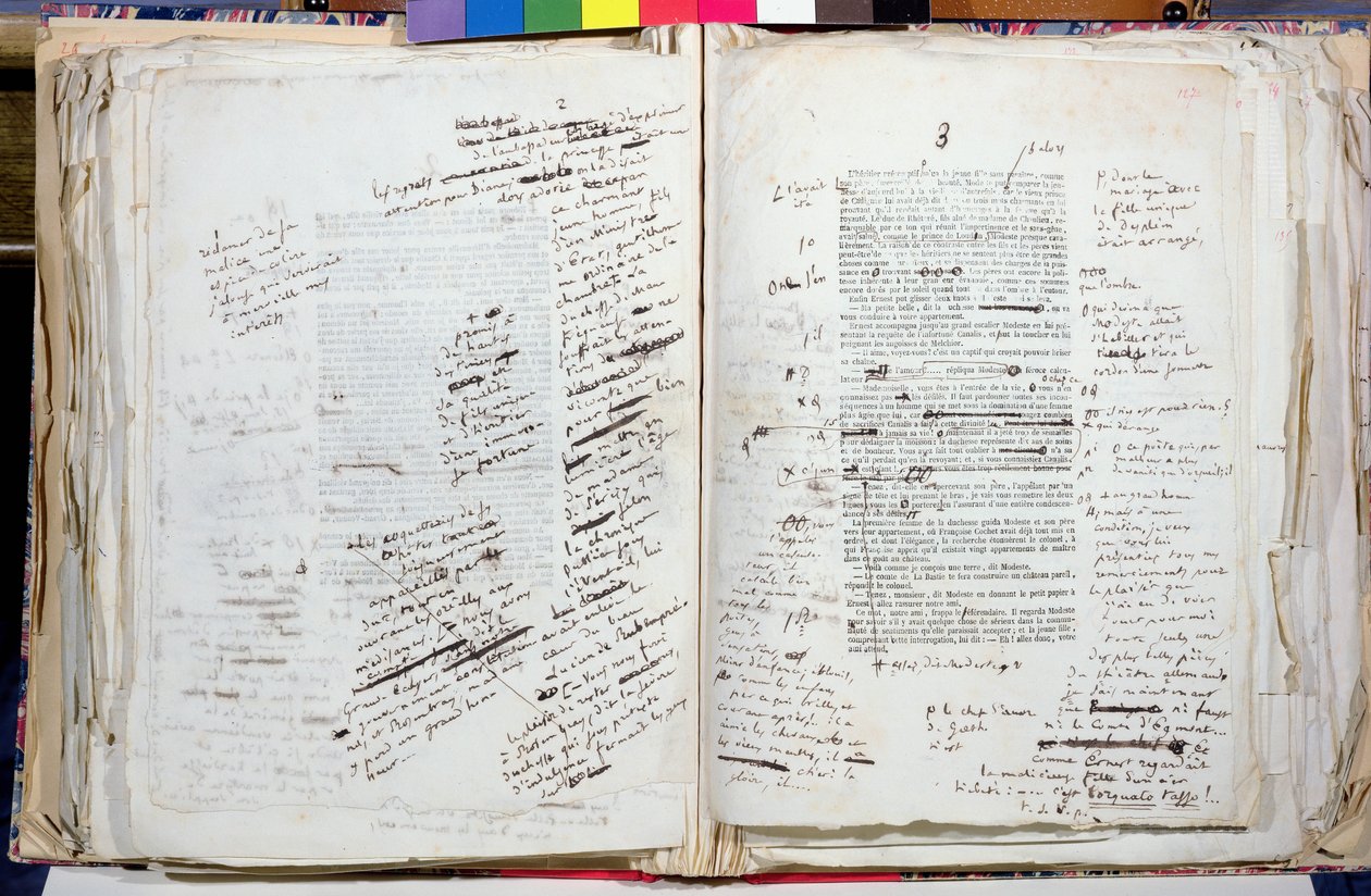 A „Modeste Mignon” bizonyítása (127. o.) a szerző által javítva, 1844 alkotó: Honore de Balzac