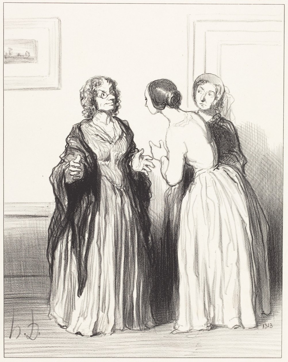(1. Bas Bleu) – Használjuk ki az alkalmat... alkotó: Honoré Daumier