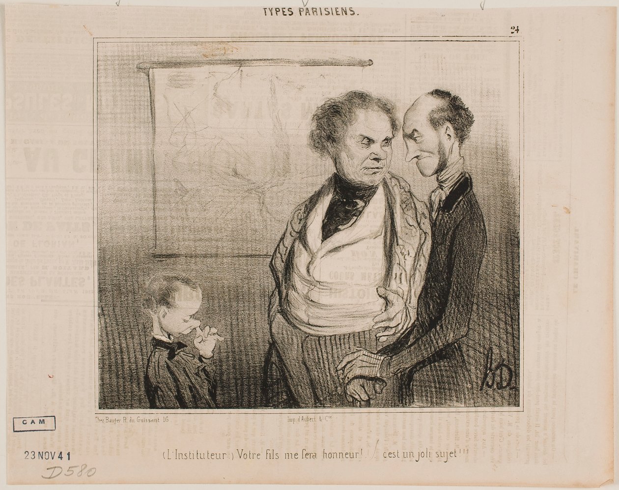(Tanár): A fiad büszkévé fog tenni… alkotó: Honoré Daumier