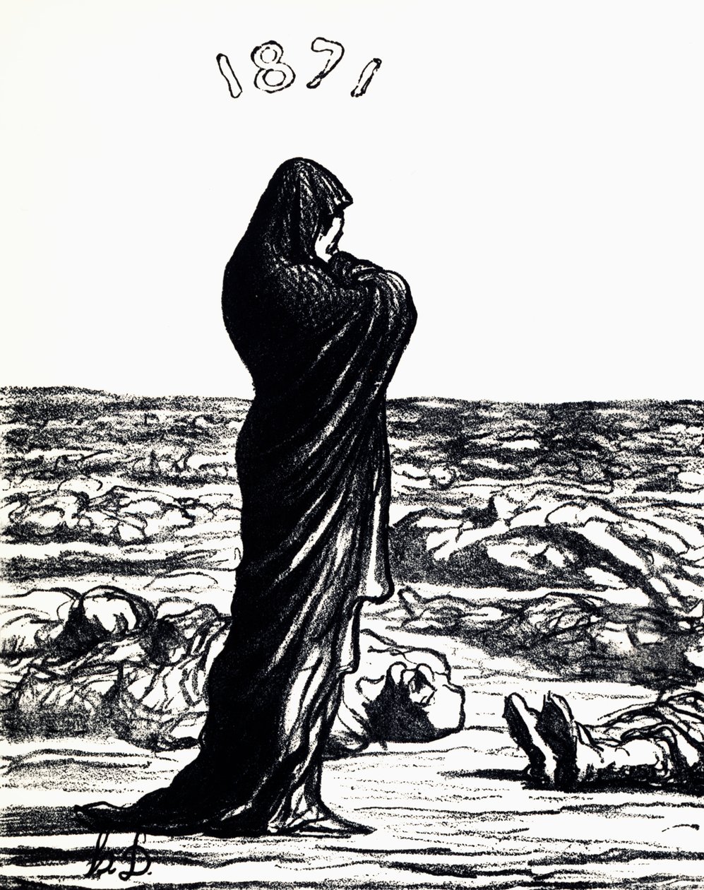 1871, allegória (litho) alkotó: Honoré Daumier