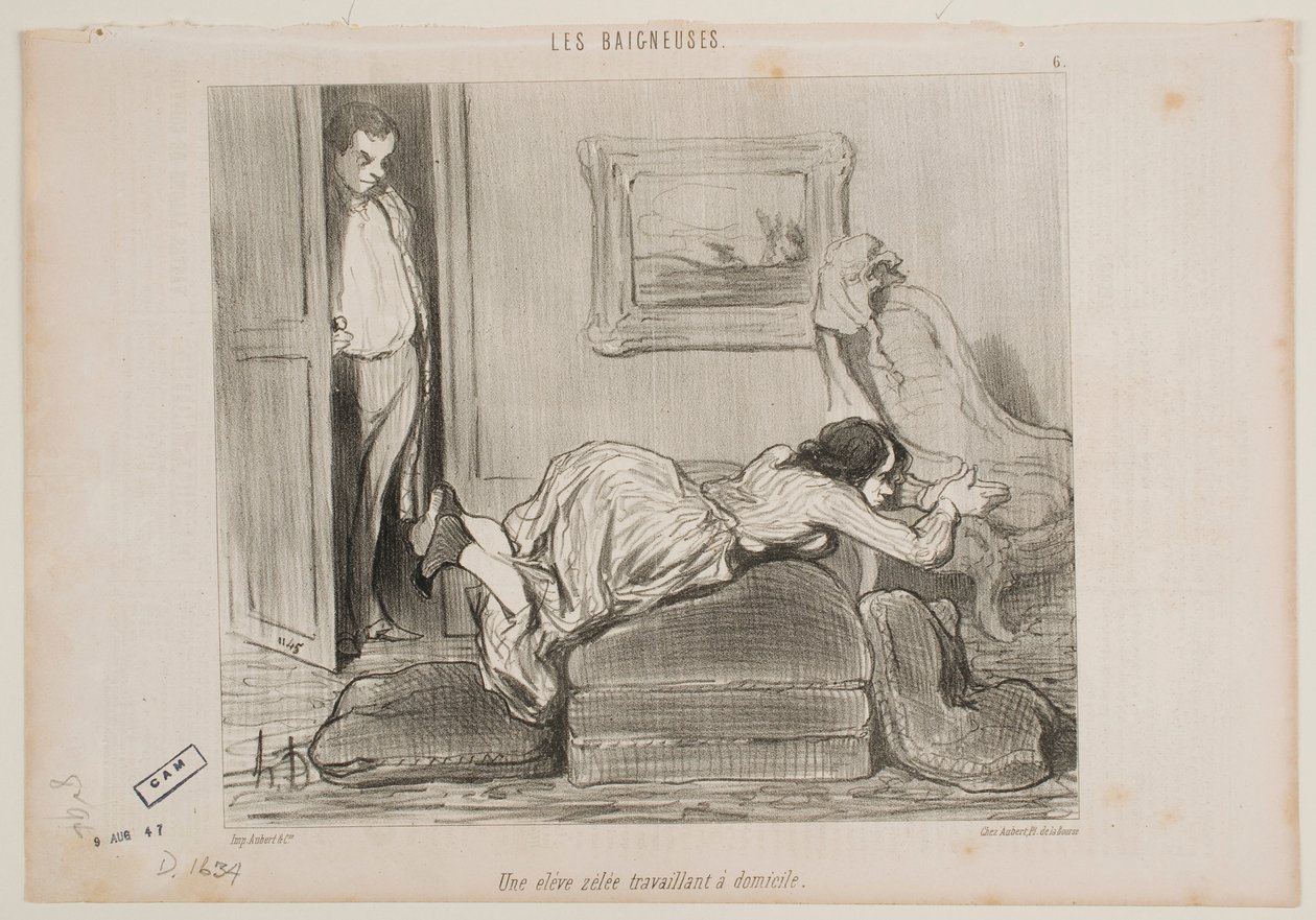 Egy buzgó diák otthonról dolgozik alkotó: Honoré Daumier