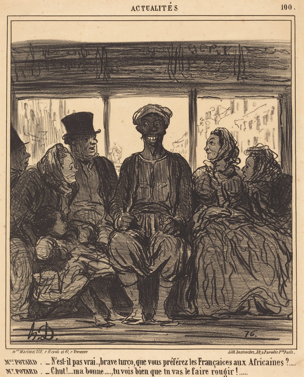 Aktualitások: Potardné - Ugye igaz, bátor Turco... alkotó: Honoré Daumier