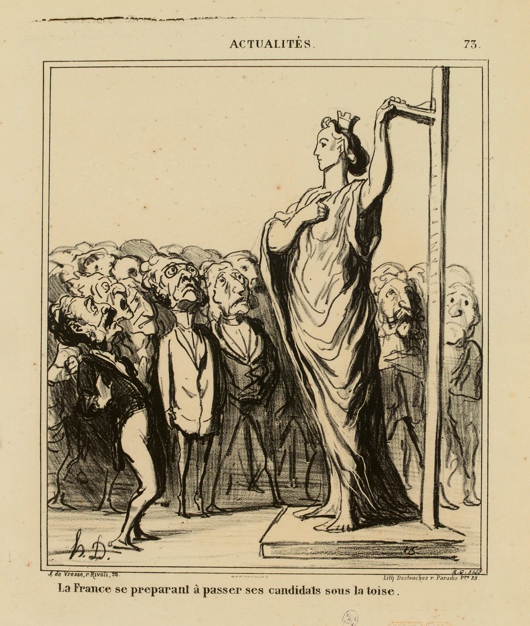 Aktualitäten Nr. 73: Frankreich bereitet sich darauf vor, seine Kandidaten zu messen alkotó: Honoré Daumier